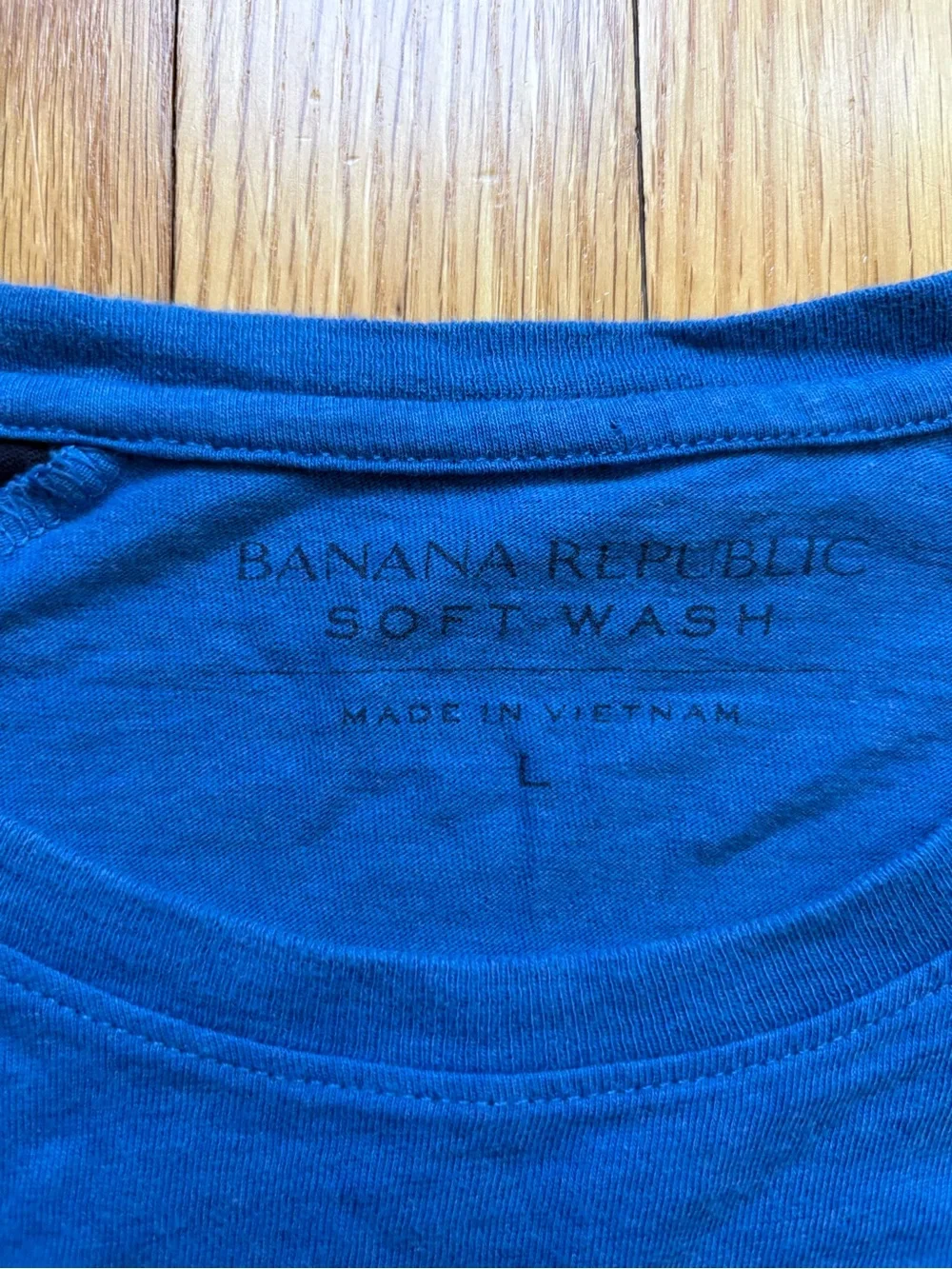 Banana Republic Men’s Soft Wash Long Sleeve Crewneck T-Shirt Large Blue